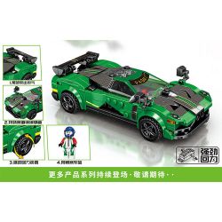MINGDI 10078 non  PAGANI bộ đồ chơi xếp lắp ráp ghép mô hình Racers Đua Tốc Độ 284 khối