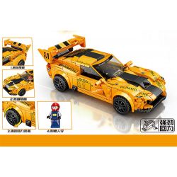 MINGDI 10076 non  DODGE VIPER bộ đồ chơi xếp lắp ráp ghép mô hình Racers Đua Tốc Độ 295 khối