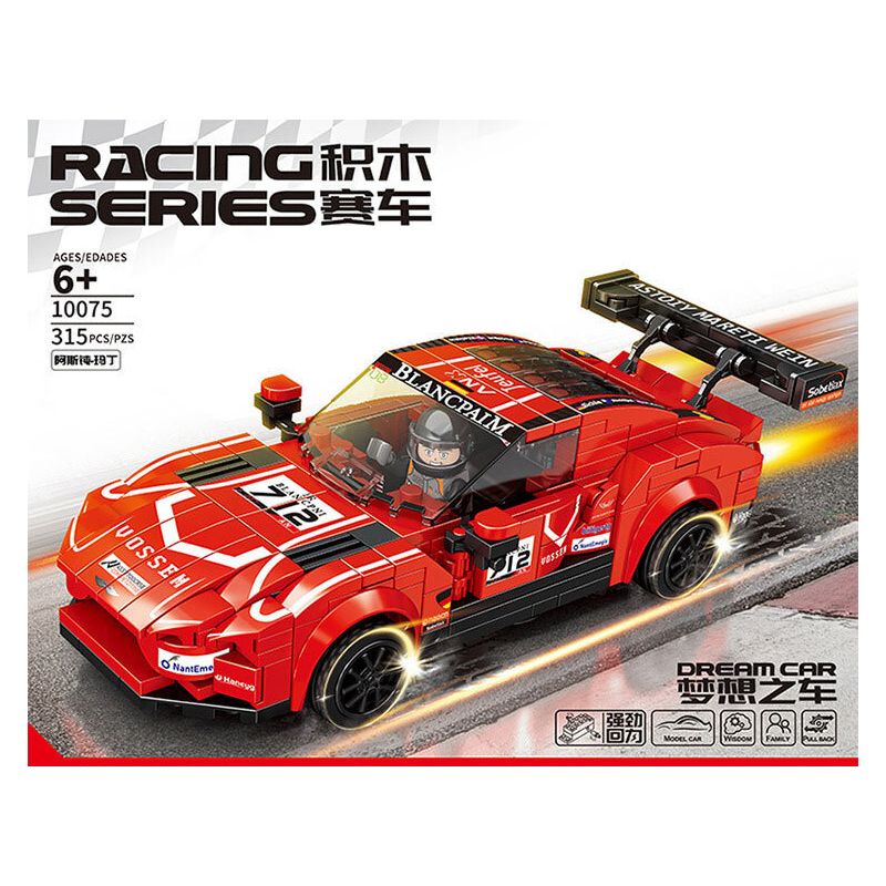 MINGDI 10075 non  ASPEN-MARTIN bộ đồ chơi xếp lắp ráp ghép mô hình Racers Đua Tốc Độ 315 khối