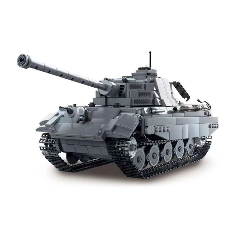 JIAPIN TIANDI JP0181 0181 non Lego XE TĂNG HẠNG NẶNG TIGER II CỦA ĐỨC bộ đồ chơi xếp lắp ráp ghép mô hình Military Army TIGER II GERMAN HEAVY TANK Quân Sự Bộ Đội 1102 khối