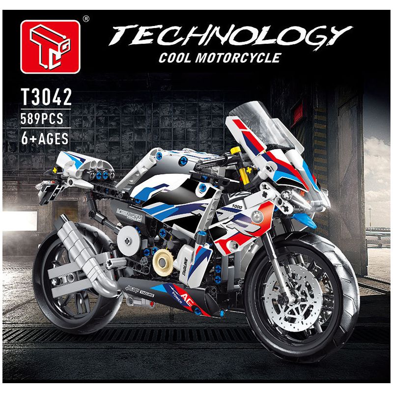 TA GAOLE T3042 3042 non  BMW1000RR bộ đồ chơi xếp lắp ráp ghép mô hình  BMW 1000RR Kỹ Thuật Công Nghệ Cao Mô Hình Phương Tiện 589 khối