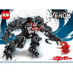 LEDUO 76123 non  NỌC ĐỘC - TRẬN CHIẾN TÀN SÁT bộ đồ chơi xếp lắp ráp ghép mô hình Super Heroes BATTLE OF CARNAGE VENOM Siêu Nhân Anh Hùng 810 khối