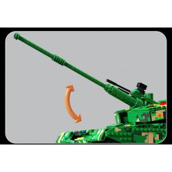 TA GAOLE T4010 4010 non  XE TĂNG CHIẾN ĐẤU CHỦ LỰC ZTZ-99A bộ đồ chơi xếp lắp ráp ghép mô hình Military Army ZTZ-99A TANK Quân Sự Bộ Đội 1918 khối