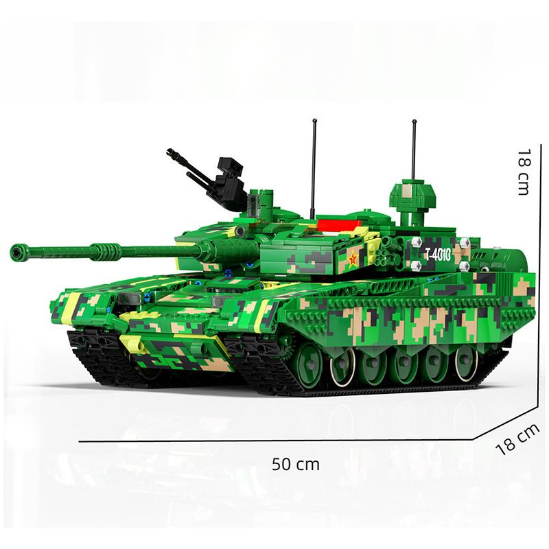 TA GAOLE T4010 4010 non  XE TĂNG CHIẾN ĐẤU CHỦ LỰC ZTZ-99A bộ đồ chơi xếp lắp ráp ghép mô hình Military Army ZTZ-99A TANK Quân Sự Bộ Đội 1918 khối