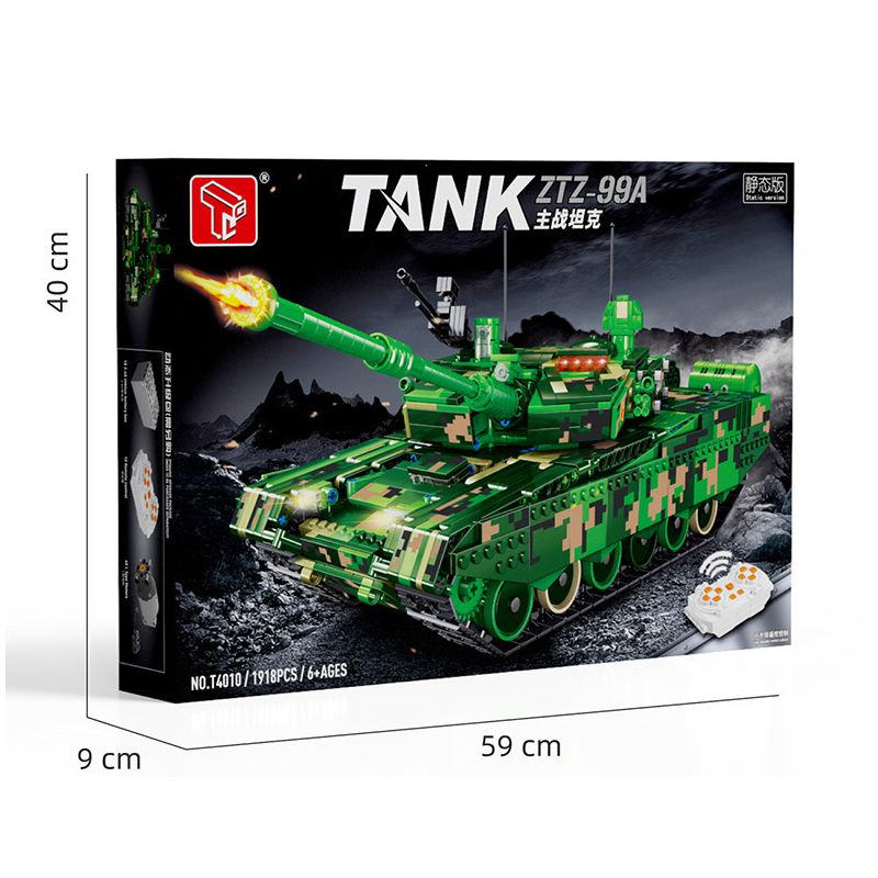 TA GAOLE T4010 4010 non  XE TĂNG CHIẾN ĐẤU CHỦ LỰC ZTZ-99A bộ đồ chơi xếp lắp ráp ghép mô hình Military Army ZTZ-99A TANK Quân Sự Bộ Đội 1918 khối