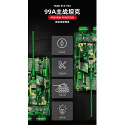 TA GAOLE T4010 4010 non  XE TĂNG CHIẾN ĐẤU CHỦ LỰC ZTZ-99A bộ đồ chơi xếp lắp ráp ghép mô hình Military Army ZTZ-99A TANK Quân Sự Bộ Đội 1918 khối