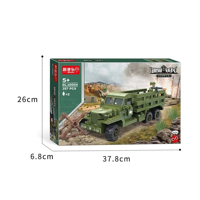 ZHI DELE DL-40004 40004 DL40004 non  XE TẢI CCKW bộ đồ chơi xếp lắp ráp ghép mô hình 357 khối