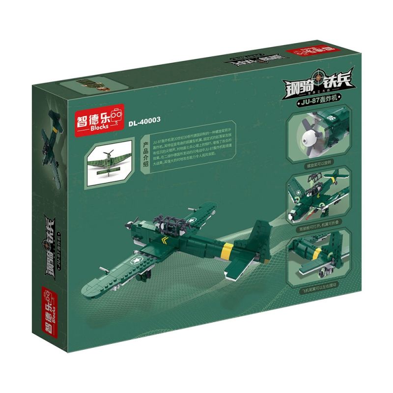 ZHI DELE DL-40003 40003 DL40003 non  MÁY BAY NÉM BOM JU-87 bộ đồ chơi xếp lắp ráp ghép mô hình 502 khối