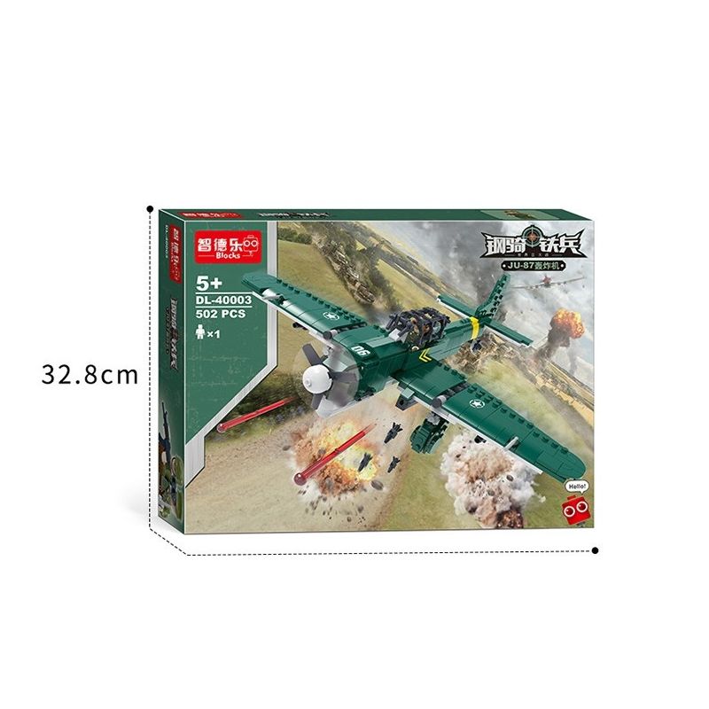 ZHI DELE DL-40003 40003 DL40003 non  MÁY BAY NÉM BOM JU-87 bộ đồ chơi xếp lắp ráp ghép mô hình 502 khối