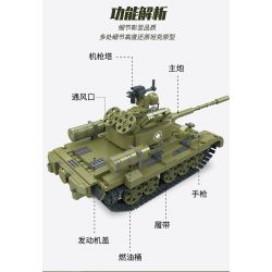 ZHI DELE DL-40002 40002 DL40002 non  XE TĂNG T-34 bộ đồ chơi xếp lắp ráp ghép mô hình 661 khối