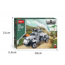 ZHI DELE DL-40005 40005 DL40005 non  XE TRINH SÁT BÁNH LỐP HẠNG NHẸ SD.KFZ.221 bộ đồ chơi xếp lắp ráp ghép mô hình 289 khối