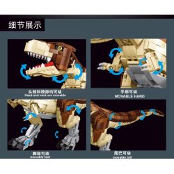 GAOMISI T2023 2023 non  THẾ GIỚI KHỦNG LONG TYRANNOSAURUS REX bộ đồ chơi xếp lắp ráp ghép mô hình 1228 khối