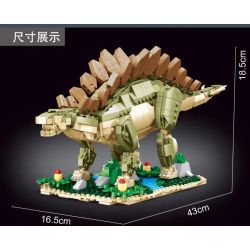 GAOMISI T2022 2022 non  THẾ GIỚI KHỦNG LONG STEGOSAURUS bộ đồ chơi xếp lắp ráp ghép mô hình 1238 khối