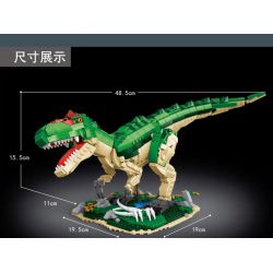 GAOMISI T2021 2021 non  THẾ GIỚI KHỦNG LONG ALLOSAURUS bộ đồ chơi xếp lắp ráp ghép mô hình 1160 khối