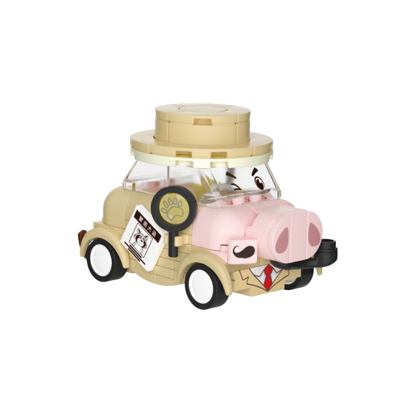 WEKKI 516035 516036 516037 516038 non  4 LOẠI XE Ô TÔ DỄ THƯƠNG ĐƯỢC GỬI ĐI CHIM BỒ CÂU CHUYỂN PHÁT NHANH NGƯỜI ĐƯA SỮA ANIU LỢN THÁM TỬ VÀ VOI XANH GẠCH bộ đồ chơi xếp lắp ráp ghép mô hình Q-CAR DISPATCH