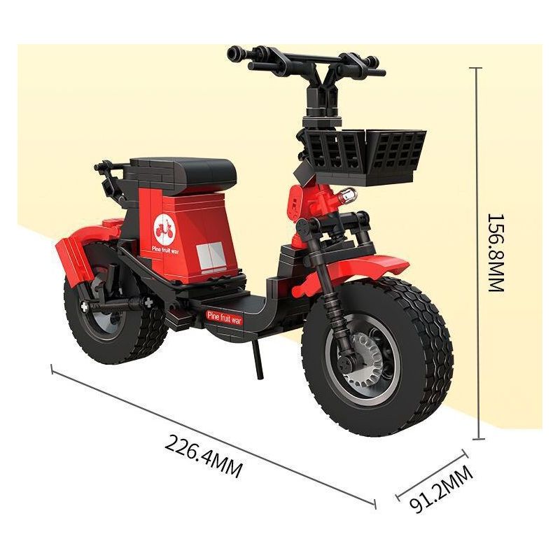 ZHEGAO 00334 non  CHIẾN QUẢ THÔNG ĐỎ bộ đồ chơi xếp lắp ráp ghép mô hình LIGHTWEIGHT AND QUICK 247 khối