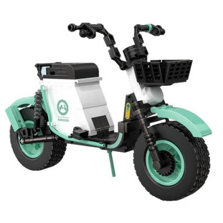 ZHEGAO 00332 non  MÀU XANH THẦN CHUNG bộ đồ chơi xếp lắp ráp ghép mô hình LIGHTWEIGHT AND QUICK 287 khối