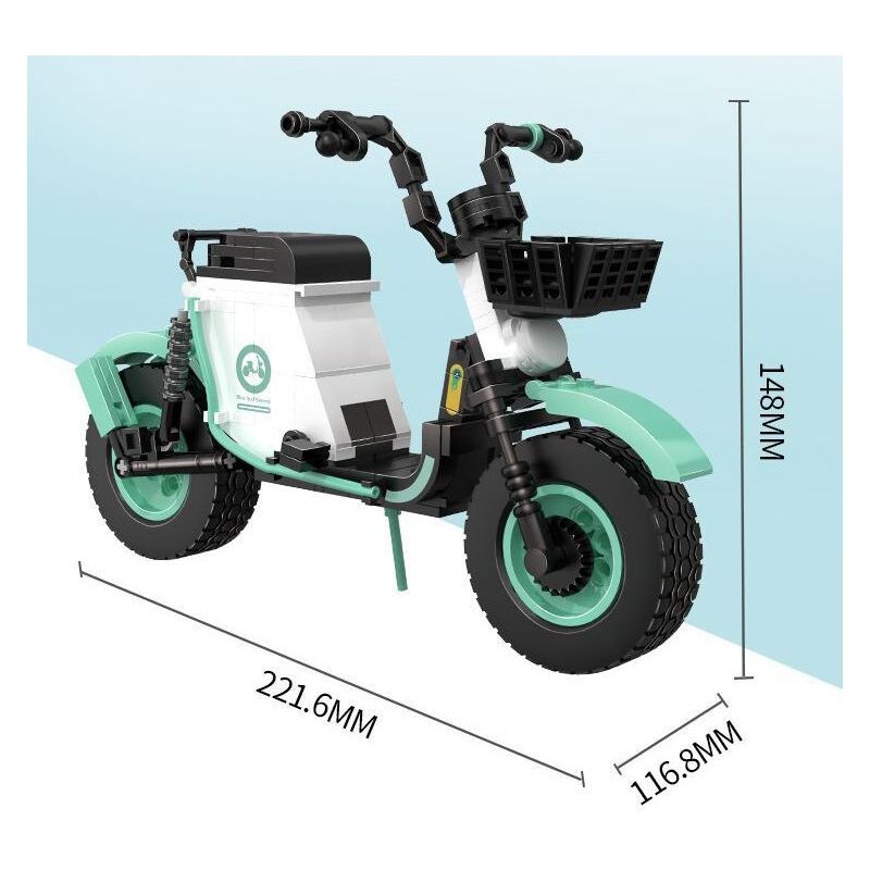 ZHEGAO 00332 non  MÀU XANH THẦN CHUNG bộ đồ chơi xếp lắp ráp ghép mô hình LIGHTWEIGHT AND QUICK 287 khối