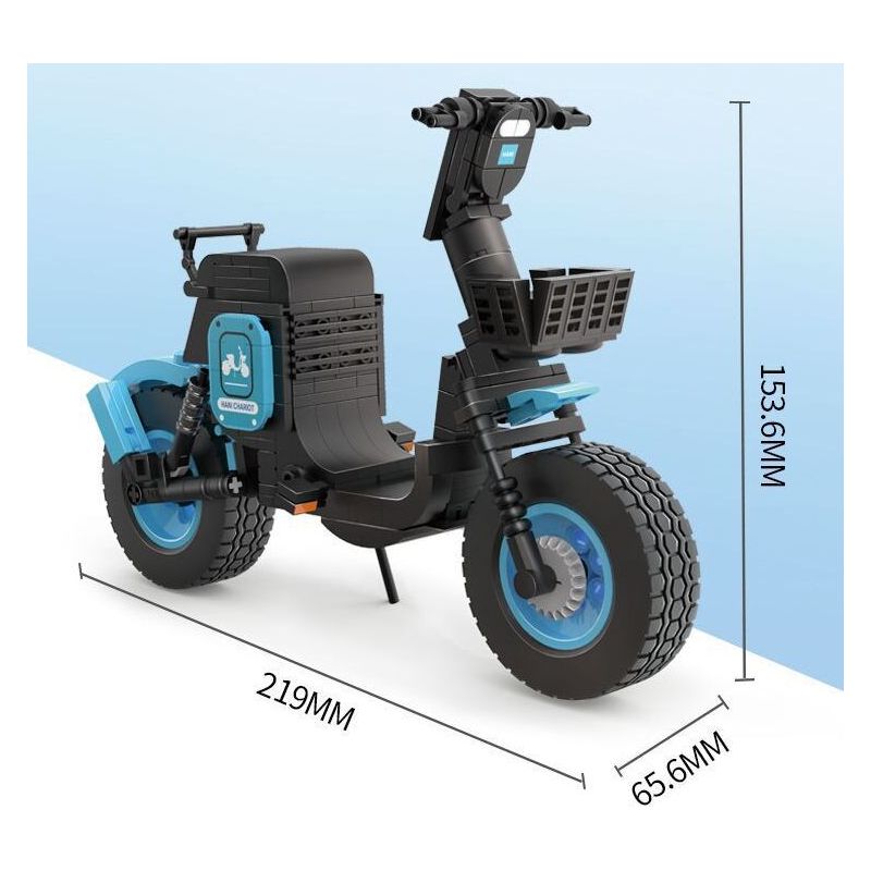 ZHEGAO 00331 non  XE NGỰA HANI MÀU XANH bộ đồ chơi xếp lắp ráp ghép mô hình LIGHTWEIGHT AND QUICK 247 khối