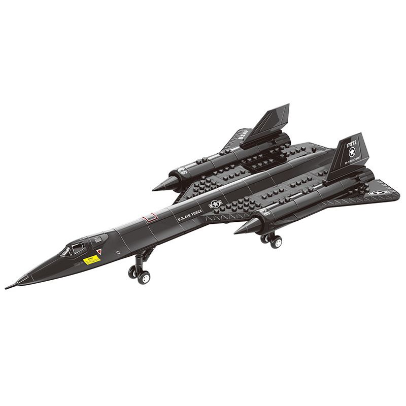 WANGE 4005 non Lego MÁY BAY TRINH SÁT BLACKBIRD SR-71 bộ đồ chơi xếp lắp ráp ghép mô hình Military Army Quân Sự Bộ Đội 183 khối