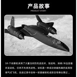 WANGE 4005 non  MÁY BAY TRINH SÁT BLACKBIRD SR-71 bộ đồ chơi xếp lắp ráp ghép mô hình Military Army Quân Sự Bộ Đội 183 khối