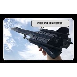 WANGE 4005 non  MÁY BAY TRINH SÁT BLACKBIRD SR-71 bộ đồ chơi xếp lắp ráp ghép mô hình Military Army Quân Sự Bộ Đội 183 khối