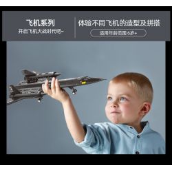 WANGE 4005 non  MÁY BAY TRINH SÁT BLACKBIRD SR-71 bộ đồ chơi xếp lắp ráp ghép mô hình Military Army Quân Sự Bộ Đội 183 khối