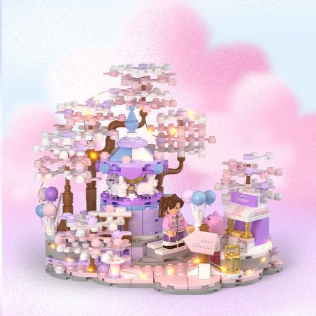 WEKKI 516801 non  CON NGỰA TƯỞNG TƯỢNG bộ đồ chơi xếp lắp ráp ghép mô hình 421 khối