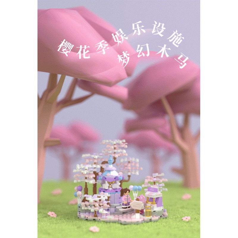 WEKKI 516801 non  CON NGỰA TƯỞNG TƯỢNG bộ đồ chơi xếp lắp ráp ghép mô hình 421 khối