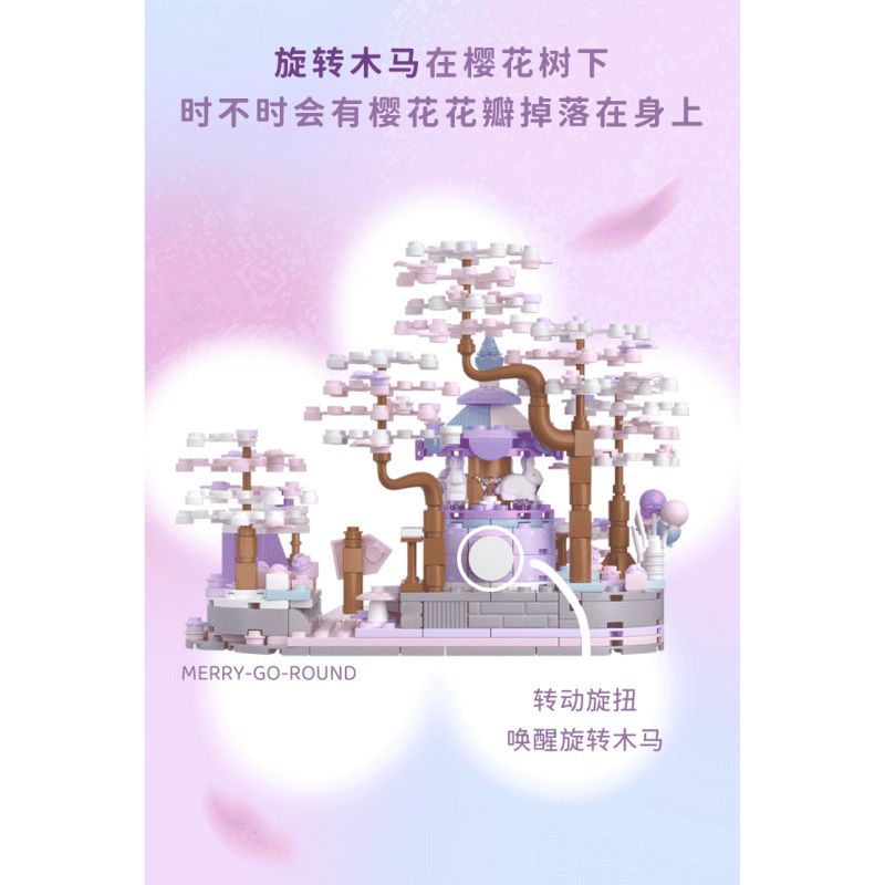 WEKKI 516801 non  CON NGỰA TƯỞNG TƯỢNG bộ đồ chơi xếp lắp ráp ghép mô hình 421 khối