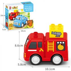 SEMBO 690002 non  XE CỨU HỎA BÁN TẢI ĐẦU KÉO KHAKIBO KIDS bộ đồ chơi xếp lắp ráp ghép mô hình CACHEEBO
