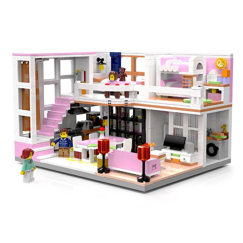 ZHEGAO 00338 non Lego NGÔI NHÀ ĐẸP bộ đồ chơi xếp lắp ráp ghép mô hình Creator NICE ROOMS Sáng Tạo 1220 khối