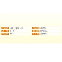 ZHEGAO 00337 non  NGÔI NHÀ THỜI TRANG bộ đồ chơi xếp lắp ráp ghép mô hình Creator MODERN ROOMS Sáng Tạo 1167 khối