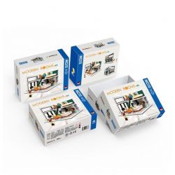 ZHEGAO 00337 non  NGÔI NHÀ THỜI TRANG bộ đồ chơi xếp lắp ráp ghép mô hình Creator MODERN ROOMS Sáng Tạo 1167 khối