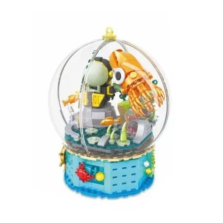 CACO D004-4 004-4 non  QUẢ CẦU PHA LÊ bộ đồ chơi xếp lắp ráp ghép mô hình BOUTIQUE CRYSTAL BALL 443 khối