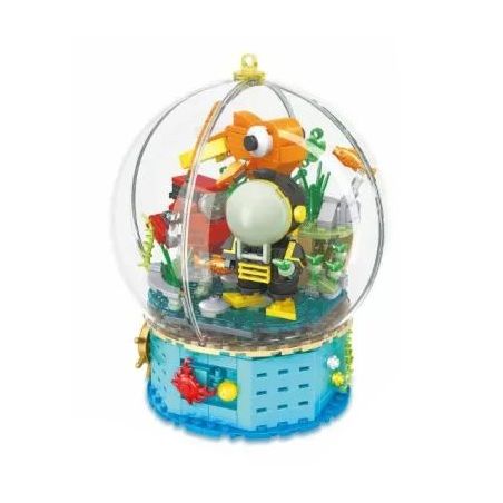 CACO D004-1 004-1 non  QUẢ CẦU PHA LÊ bộ đồ chơi xếp lắp ráp ghép mô hình BOUTIQUE CRYSTAL BALL 435 khối