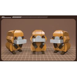 JIESTAR 38005 non  THIÊN ĐƯỜNG THÚ CƯNG DỄ THƯƠNG 6 LOẠI MỎ VỊT ALPACA VẸT ĐUÔI DÀI KANGAROO GẤU TRÚC KOALA bộ đồ chơi xếp lắp ráp ghép mô hình Creator Sáng Tạo 638 khối