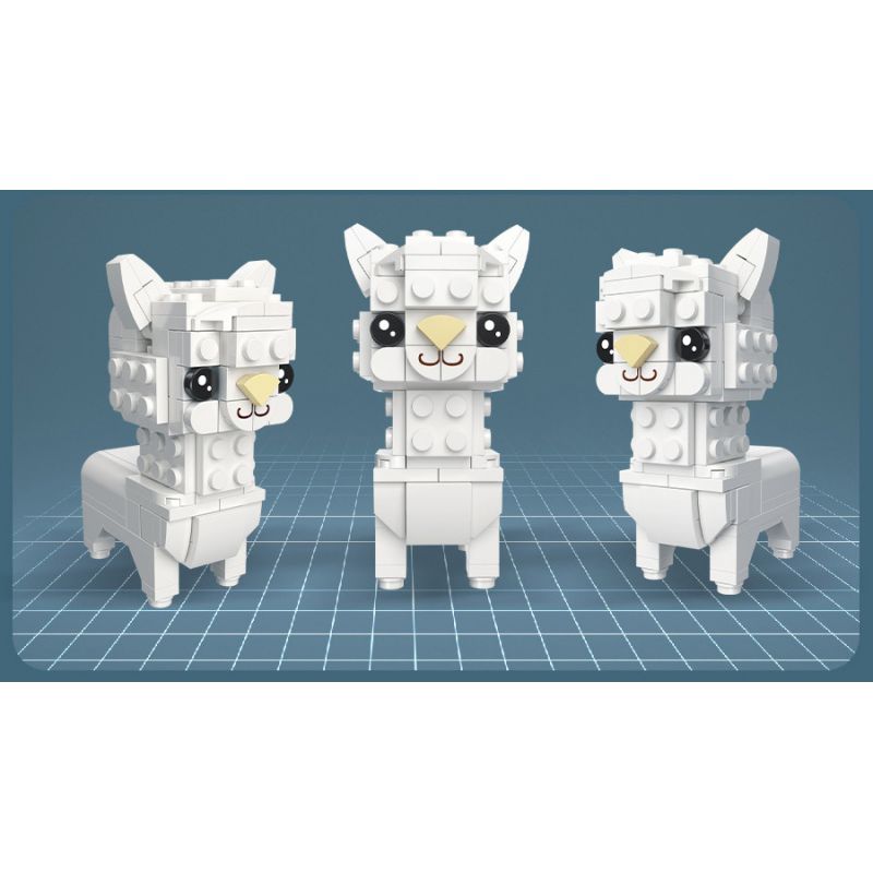 JIESTAR 38005 non  THIÊN ĐƯỜNG THÚ CƯNG DỄ THƯƠNG 6 LOẠI MỎ VỊT ALPACA VẸT ĐUÔI DÀI KANGAROO GẤU TRÚC KOALA bộ đồ chơi xếp lắp ráp ghép mô hình Creator Sáng Tạo 638 khối