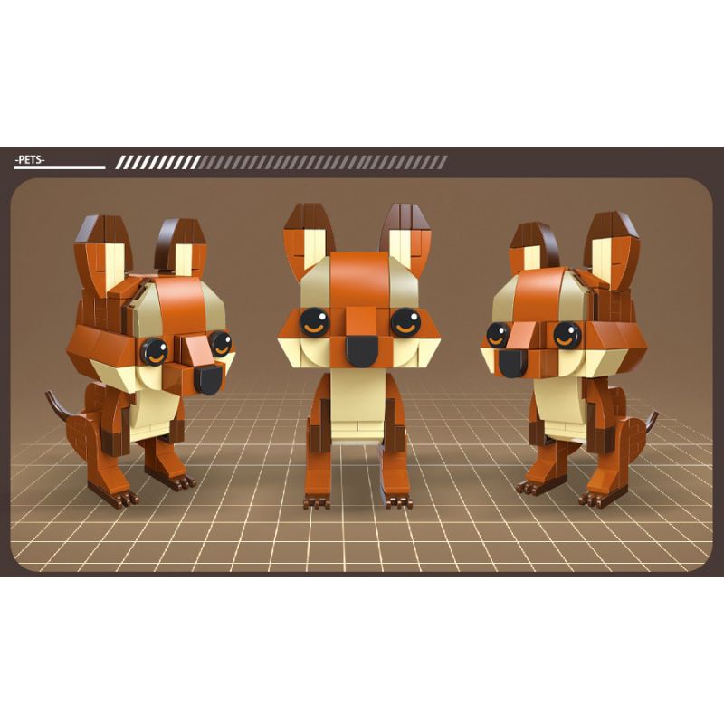 JIESTAR 38005 non  THIÊN ĐƯỜNG THÚ CƯNG DỄ THƯƠNG 6 LOẠI MỎ VỊT ALPACA VẸT ĐUÔI DÀI KANGAROO GẤU TRÚC KOALA bộ đồ chơi xếp lắp ráp ghép mô hình Creator Sáng Tạo 638 khối