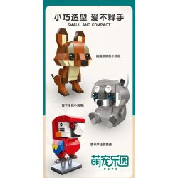 JIESTAR 38005 non  THIÊN ĐƯỜNG THÚ CƯNG DỄ THƯƠNG 6 LOẠI MỎ VỊT ALPACA VẸT ĐUÔI DÀI KANGAROO GẤU TRÚC KOALA bộ đồ chơi xếp lắp ráp ghép mô hình Creator Sáng Tạo 638 khối