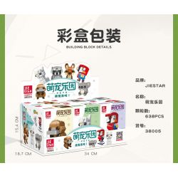 JIESTAR 38005 non  THIÊN ĐƯỜNG THÚ CƯNG DỄ THƯƠNG 6 LOẠI MỎ VỊT ALPACA VẸT ĐUÔI DÀI KANGAROO GẤU TRÚC KOALA bộ đồ chơi xếp lắp ráp ghép mô hình Creator Sáng Tạo 638 khối