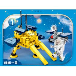 KUYU MOXING 3002 non  BIỂN SAO 4 MÔ HÌNH CHANG'E-1 LONG MARCH-1 TRẠM VŨ TRỤ TRUNG QUỐC MARCH-5 bộ đồ chơi xếp lắp ráp ghép mô hình City SEA OF STARS Thành Phố 740 khối