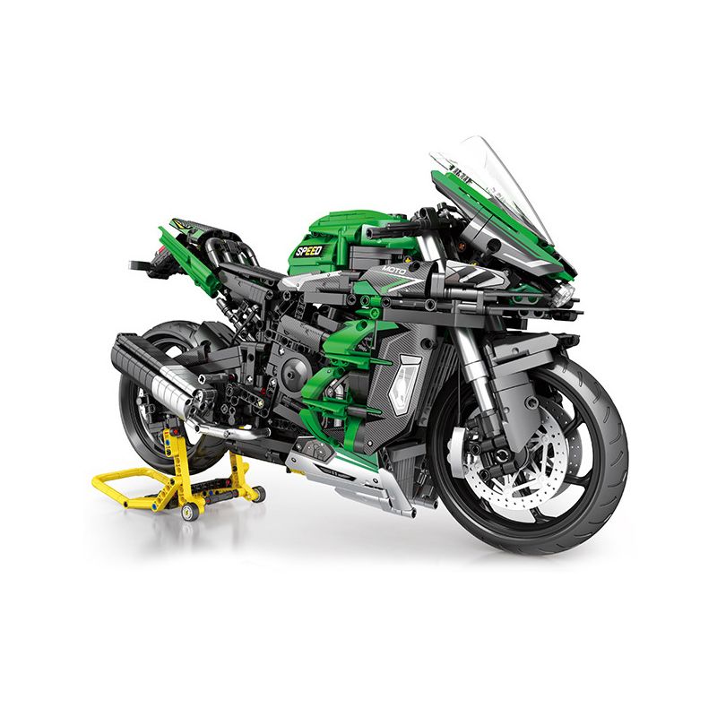 JUHANG TECHNOLOGY 85003 non Lego KAWASAKI H2 SX SE tỷ lệ 1:5 bộ đồ chơi xếp lắp ráp ghép mô hình Technic Kỹ Thuật Công Nghệ Cao Mô Hình Phương Tiện 2088 khối