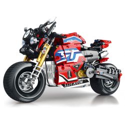 JUHANG TECHNOLOGY 82007 non  XE BÁNH LỐP RỘNG HAI MÀU bộ đồ chơi xếp lắp ráp ghép mô hình  Kỹ Thuật Công Nghệ Cao Mô Hình Phương Tiện 992 khối