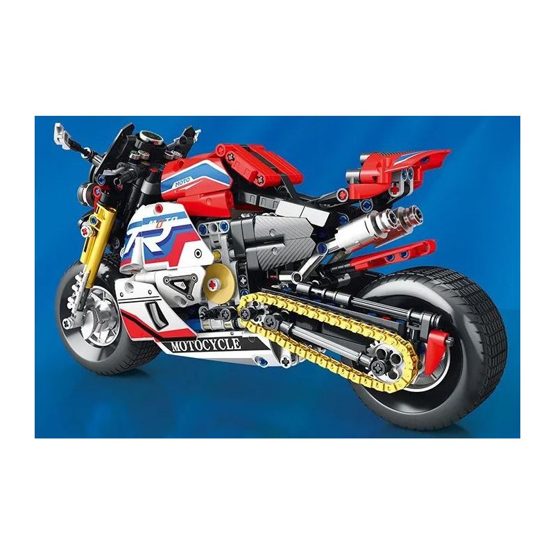 JUHANG TECHNOLOGY 82007 non  XE BÁNH LỐP RỘNG HAI MÀU bộ đồ chơi xếp lắp ráp ghép mô hình  Kỹ Thuật Công Nghệ Cao Mô Hình Phương Tiện 992 khối