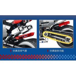 JUHANG TECHNOLOGY 82007 non  XE BÁNH LỐP RỘNG HAI MÀU bộ đồ chơi xếp lắp ráp ghép mô hình  Kỹ Thuật Công Nghệ Cao Mô Hình Phương Tiện 992 khối