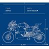 JUHANG TECHNOLOGY 82007 non  XE BÁNH LỐP RỘNG HAI MÀU bộ đồ chơi xếp lắp ráp ghép mô hình  Kỹ Thuật Công Nghệ Cao Mô Hình Phương Tiện 992 khối