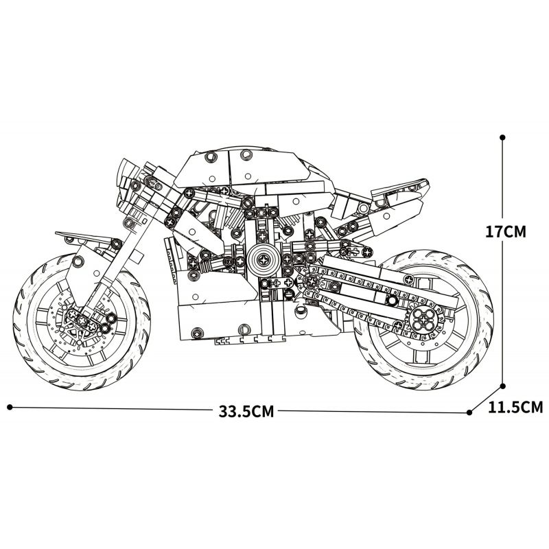 JUHANG TECHNOLOGY 82006 non  DUCATI STREET FIGHTER V4S bộ đồ chơi xếp lắp ráp ghép mô hình  DUCATI V4S Kỹ Thuật Công Nghệ Cao Mô Hình Phương Tiện 890 khối