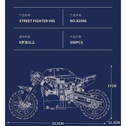 JUHANG TECHNOLOGY 82006 non  DUCATI STREET FIGHTER V4S bộ đồ chơi xếp lắp ráp ghép mô hình  DUCATI V4S Kỹ Thuật Công Nghệ Cao Mô Hình Phương Tiện 890 khối