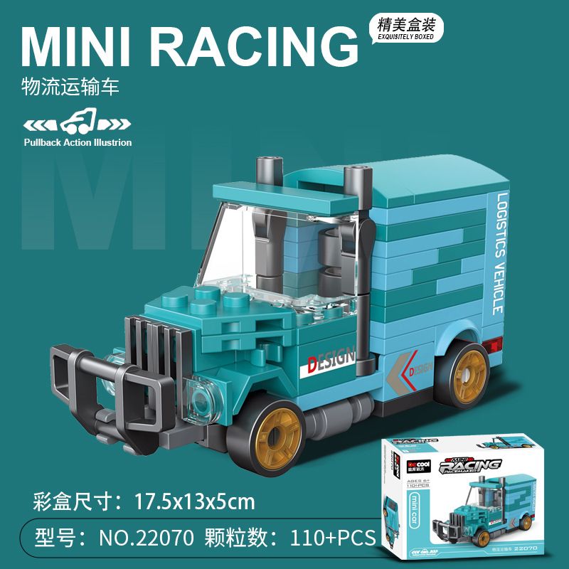 DECOOL BRICKCOOL 22070 non  4 MÔ HÌNH bộ đồ chơi xếp lắp ráp ghép mô hình Mini Racing Pacemaker Đua Xe Mini 110 khối